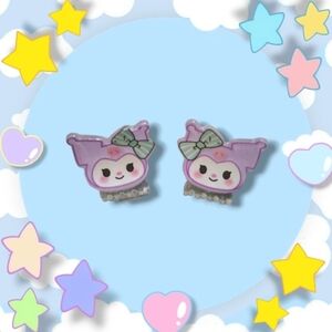 Cute Purple Character Kuromi Hair Clips